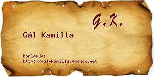 Gál Kamilla névjegykártya