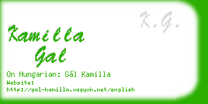 kamilla gal business card